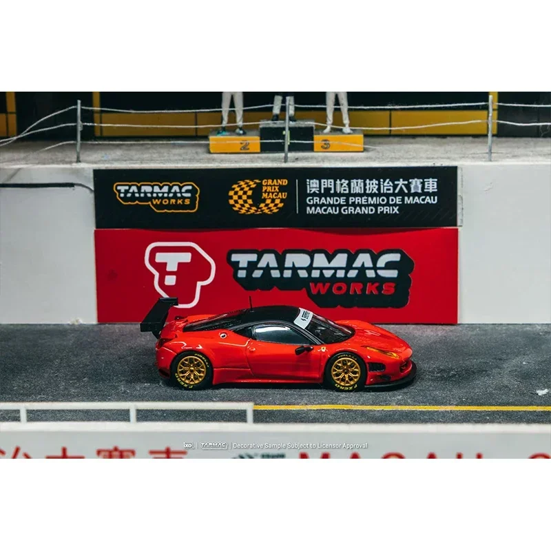 TW 在庫 1:64 フェラーリ 458 イタリア GT3 レッドダイキャストカーモデルコレクションおもちゃ Tarmac Works