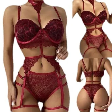 تيدي الدانتيل مثير بيكيني S-3XL السيدات مثير الدانتيل مجموعة الملابس الداخلية حمالة صدر وسراويل داخلية الرباط مجموعة انظر من خلال دمية الملابس الداخلية السيدات #5