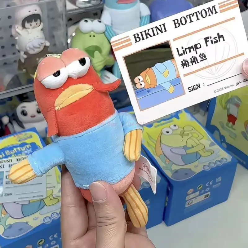 Neue 1:1 hochwertige Replik Gong Bikini Bottom Buddies lustige Plüschpuppe Kawaii Fisch Tasche Anhänger Dekor Geschenke Überraschungsbox Geschenke