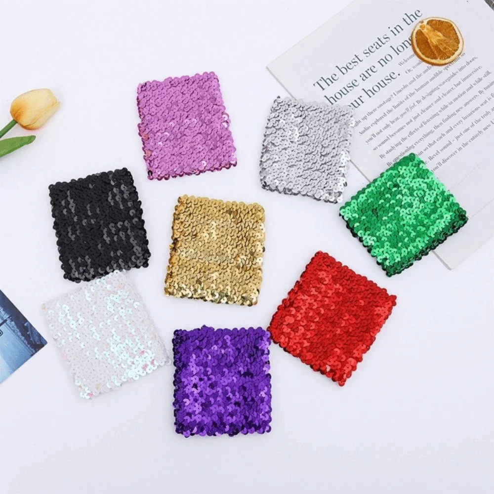Fashion Elastic Sequins Wrist Cuffs Adjustable Gothic Bracelet Stretchy Ethnic Style Halloween Arm Cuff Carnival