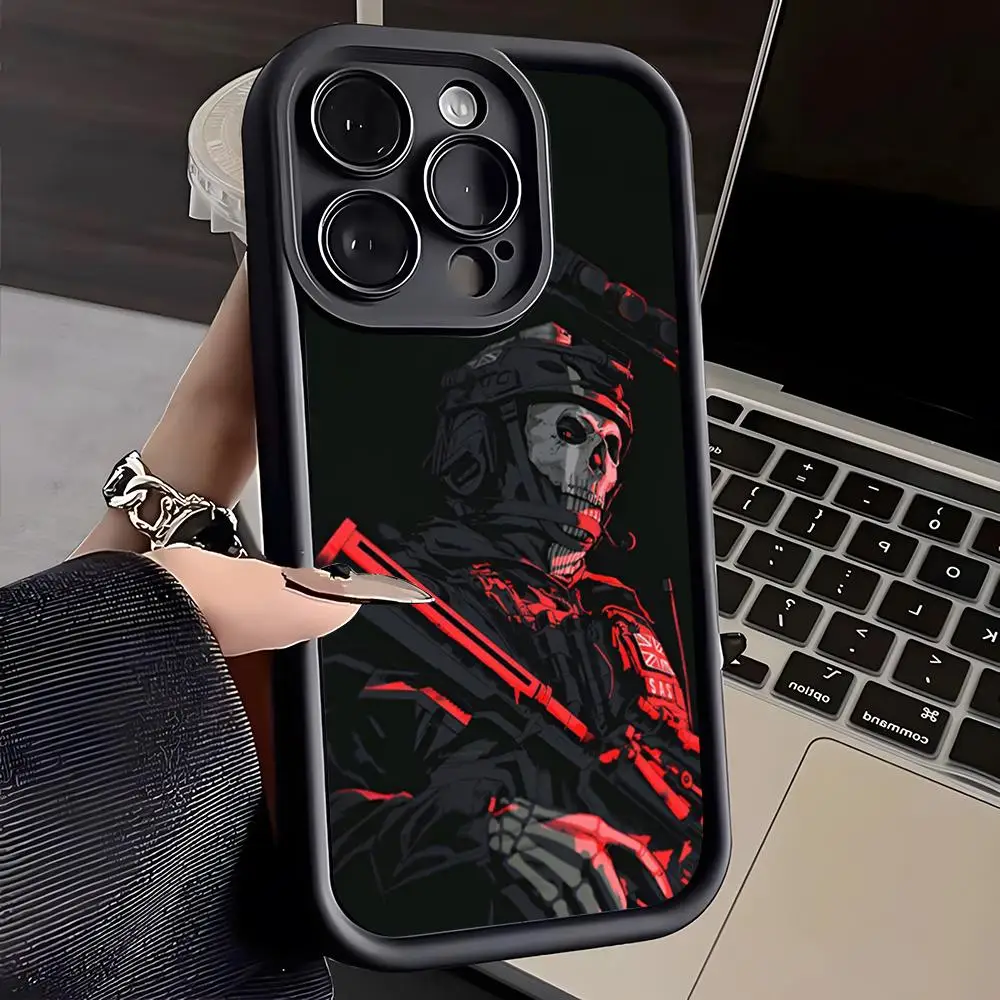 Juego Call Of Duty Modern Warfare 2 funda de teléfono para IPhone 16 Pro Max 15 Pro 14 13 12 11 XR XS Max X 7 8 funda trasera de TPU suave