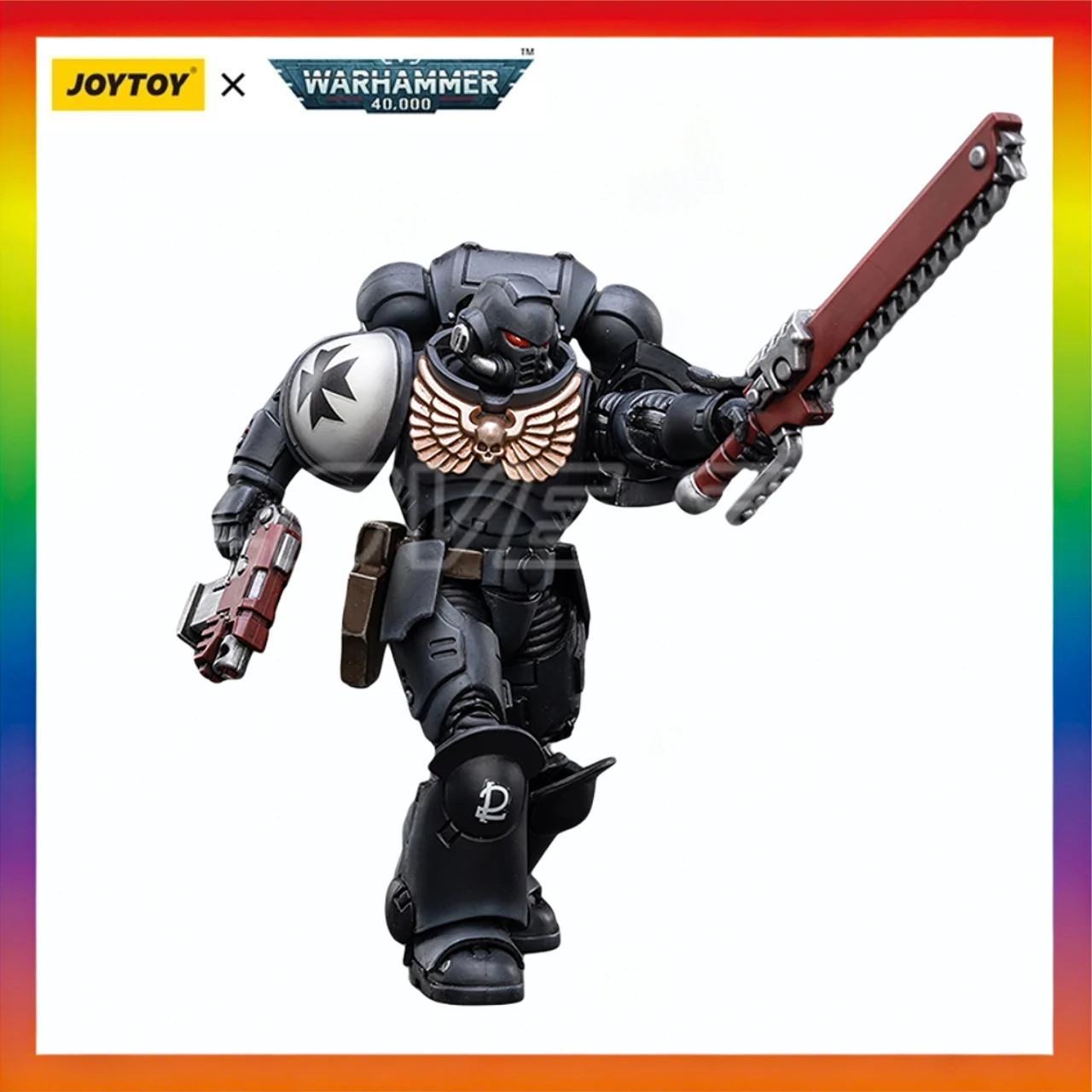 

In Stock Original JOYTOY 40K Space Marines Black Templars OutridersBrother Valtus 1/18 Action Figure Model Toys Gift