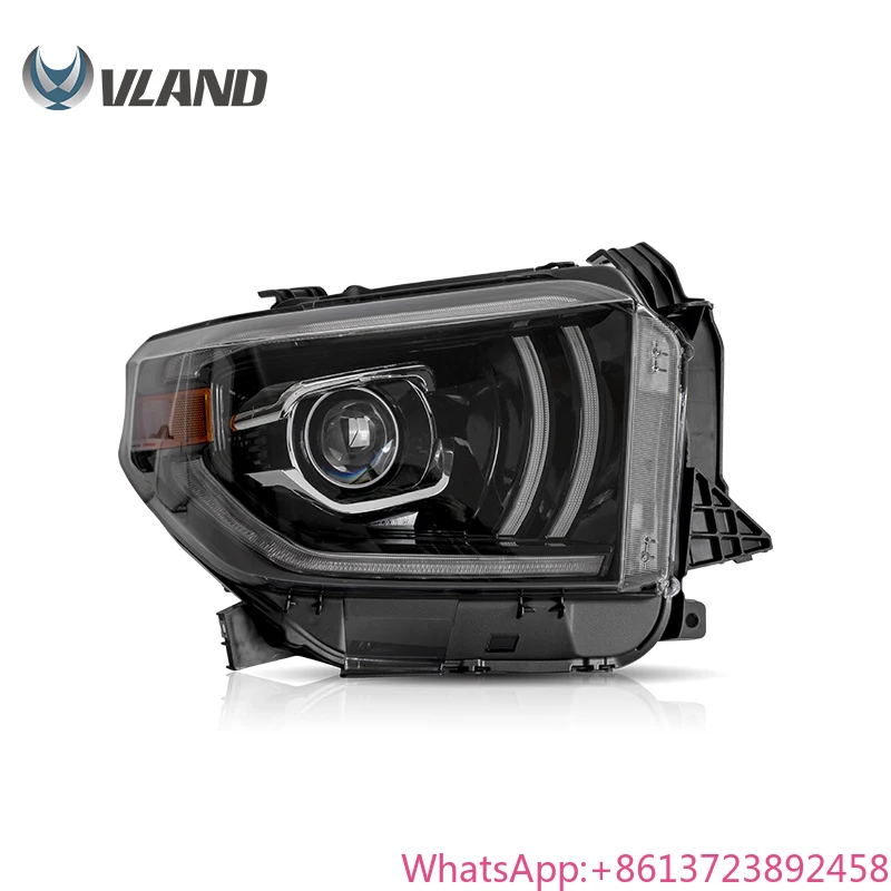 

VLAND Full LED Headlights Car Head Light Lamp Assembly 2014-2019 With Sequential Turn Signal for Toyota Tundra