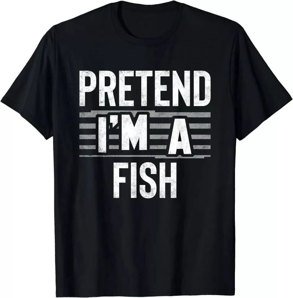 Pretend I'm A Fish Funny Halloween Costume Gift Unisex T-Shirt S-5XL