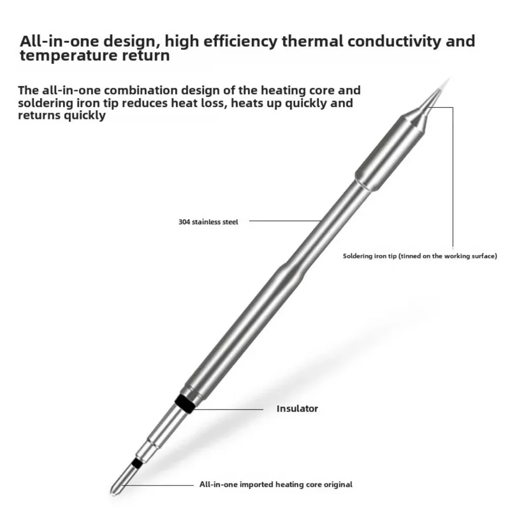 C245 testa per saldatore stazione di saldatura universale ad alta potenza T245 manico a punta testa piatta riscaldamento punta di saldatura integrata