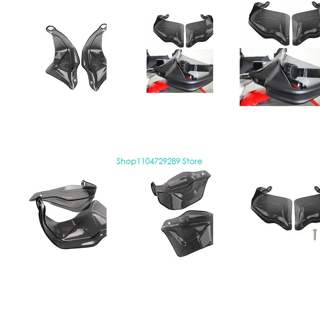 D8KE Motorcycle Handguard Add-On Wind Deflector Pair, Fitted Plastic Panels that Help Move Wind from the Hand Area During