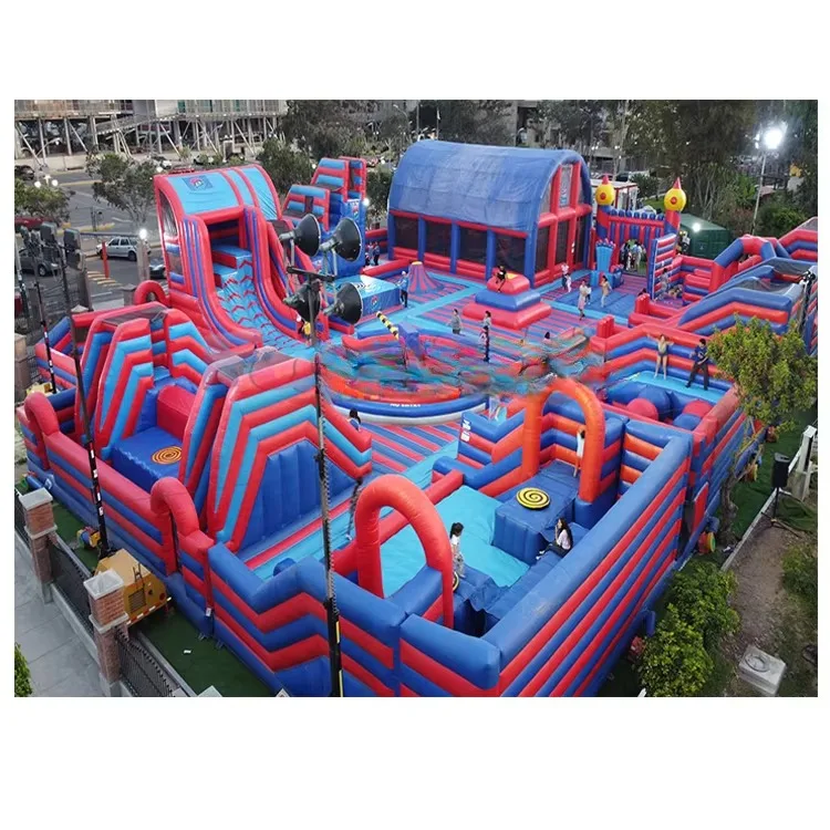 Commercial Inflatable Baby Big Adult Challenge Game Playground Inflatable Obstacle Course Bounce House