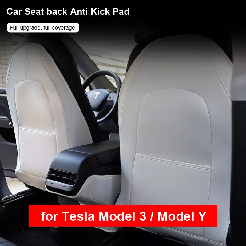 Protezione Anti-calcio per schienale del sedile per Tesla Model 3 Y 2023 21 Mat bambino Anti Dirty Leather Styling Car Interior Trim Decoration