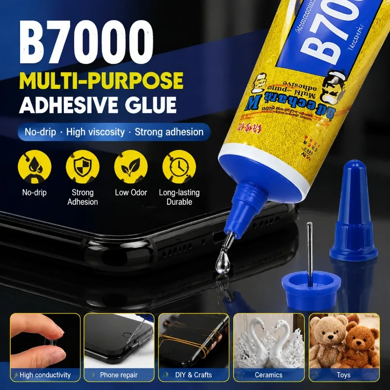 B7000 Clear Multi Purpose Adhesive Glue With Precision Needle Tip For Mobile Phone Screen Repair Jewelry Rhinestone Glass