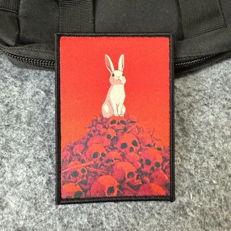 Parche táctico conejo esqueleto – Insignia de moral militar - imagen 4