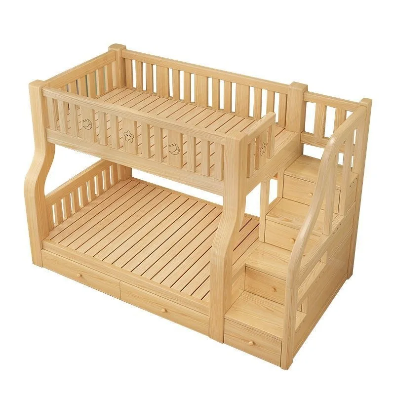 Bunk beds, thickened and raised multifunctional bed combination, with a  a princess bed, and children's beds