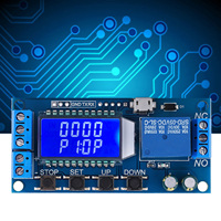 5V 12V 24V Time Delay Relay Module Delay Off Cycle Timer 0.01s‑9999min with LCD Display