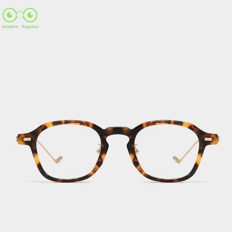 إطار نظارات أدبية كلاسيكية للرجال من ألياف الأسيتات يمكن مطابقة معابد التيتانيوم النقي العصرية للنساء مع قصر النظر