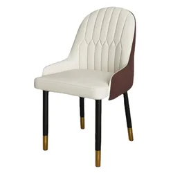 Light Luxury Home Back Arm Chair Dining Chair with Armrest Modern Minimalist Internet Celebrity Negotiation Nail Chair