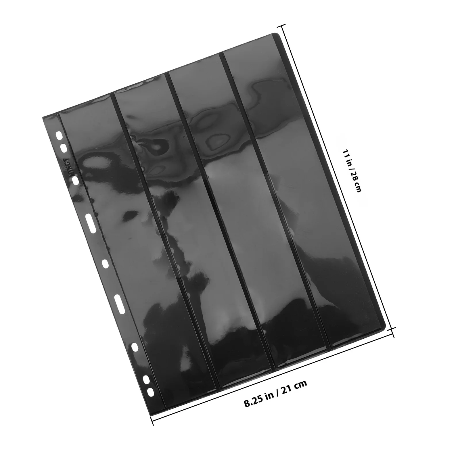 10 أوراق أوراق فضفاضة شفافة من مادة PVC مزدوجة الجوانب لتخزين ألبوم الطوابع #4