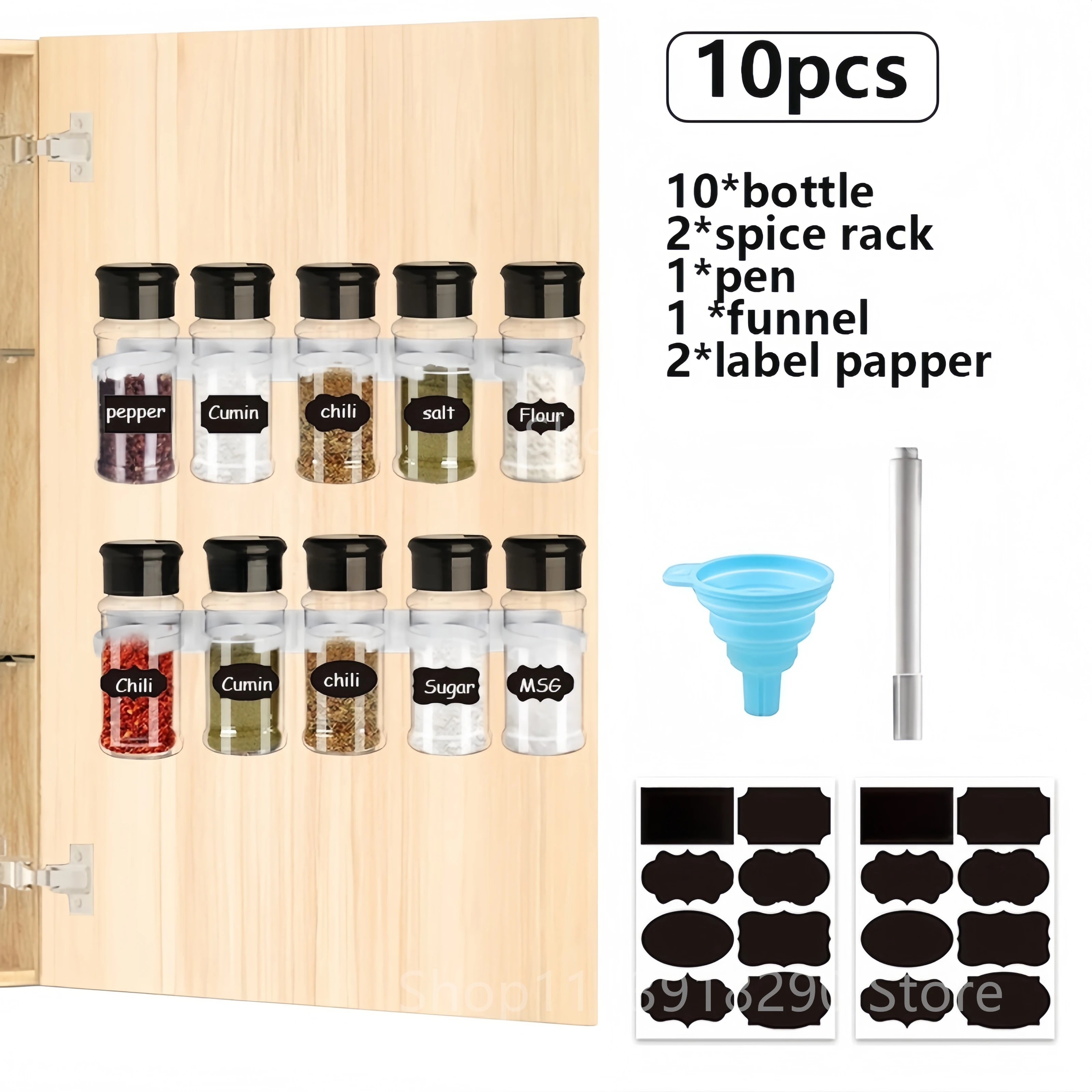 5/10/15/20 Pc Potten Voor Kruiden Zout En Peper Shaker Kruiden Pot Spice organizer Plastic Barbecue Kruiderij Keuken Gadget Tool