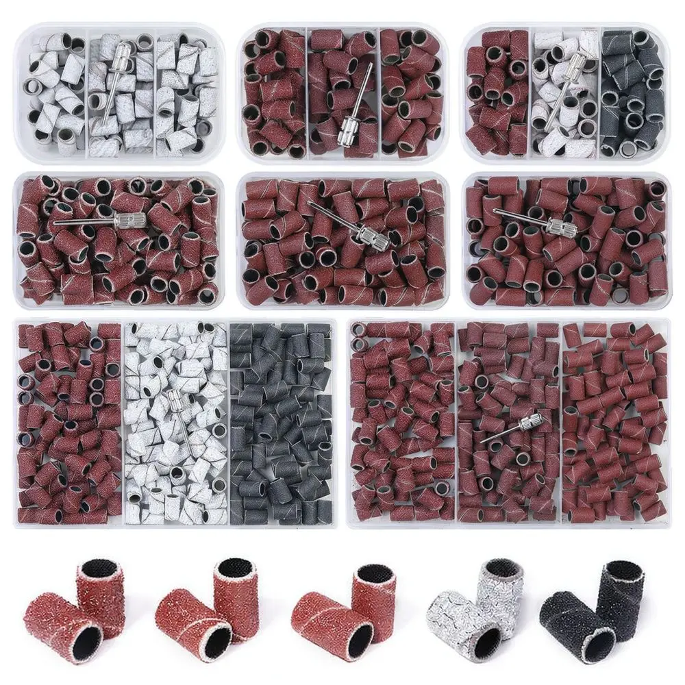 Acrylic Nail Sanding Bands Holder Organizer Storage Box Transparent Container For Drill Bits Manicure Nail Art Care