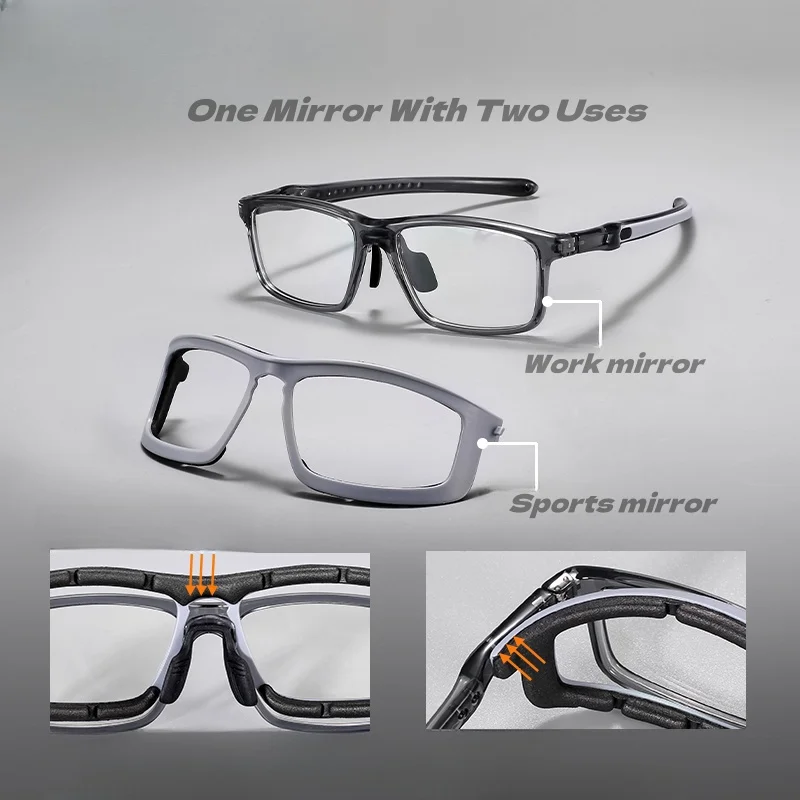 F·DRACON Ultra-light Sports Glasses Frame Professional Football Basketball Men's Glasses Frame Optical Prescription Goggles 001