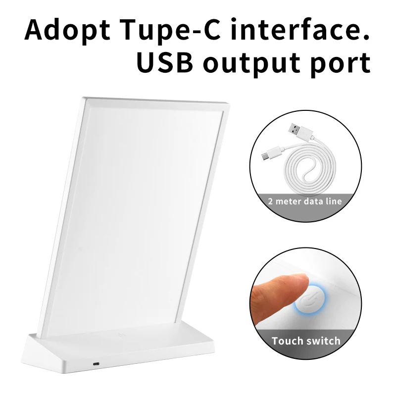 A4 LED Table Card USB Menu Ordering Light Box Price List Transparent Billboard Price Menu Table Intelligent Variable Light