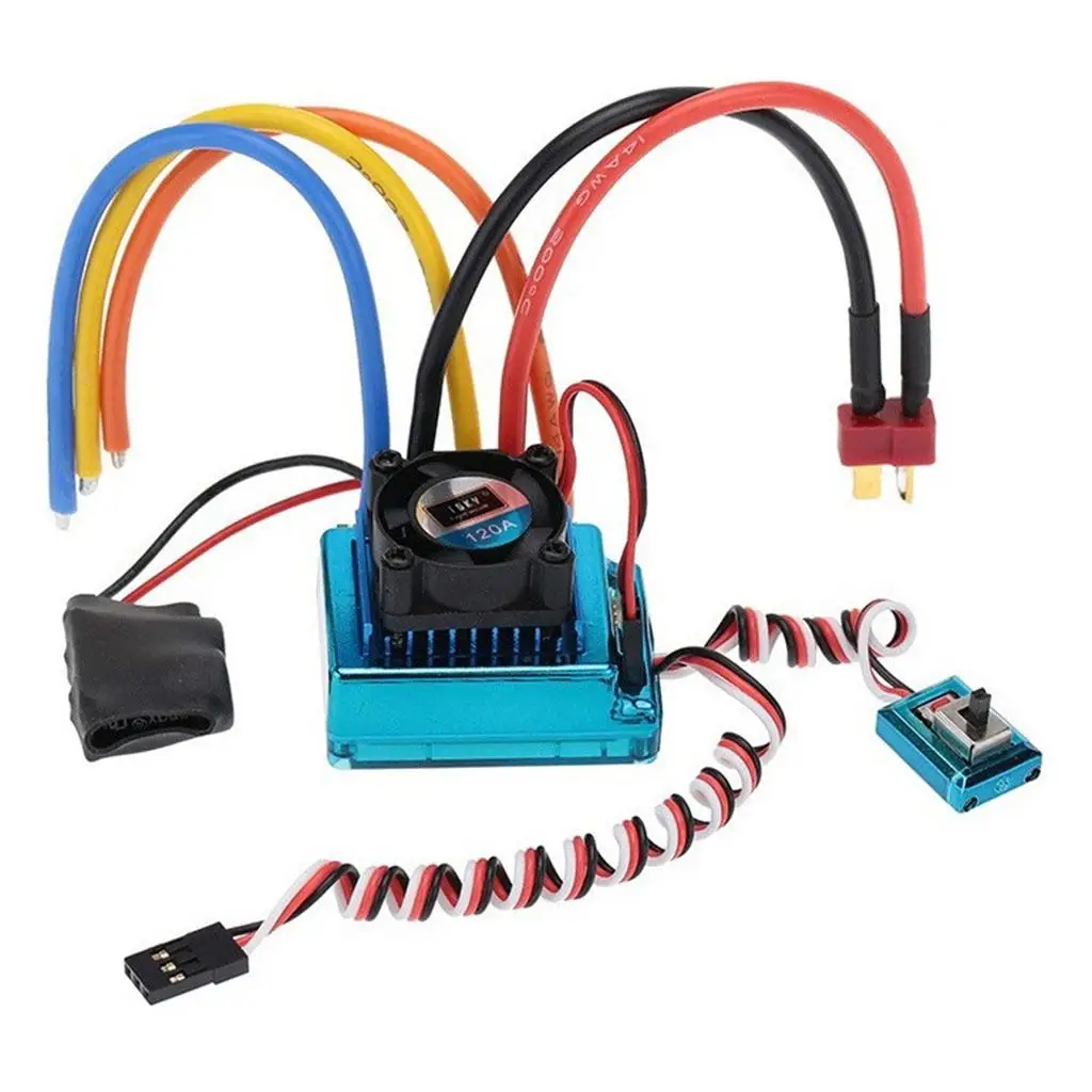 

RC 120A Brushless ESC Electric Speed Controller for 1/10 Off/On-road Drift Car Monster Truck 400-600mm Boat Model Car