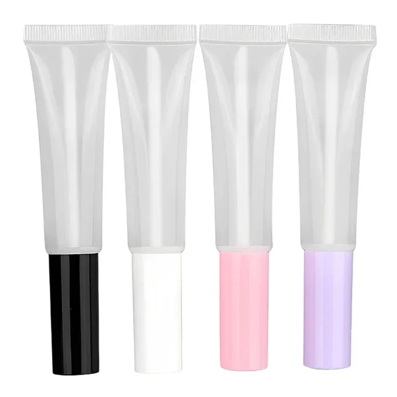 

30/50Pcs 15ml Empty Lip Gloss Tube With Lipstick Wand Refillable Lip Balm Tubes Travel Portable Plastic Squeeze Container Bottle