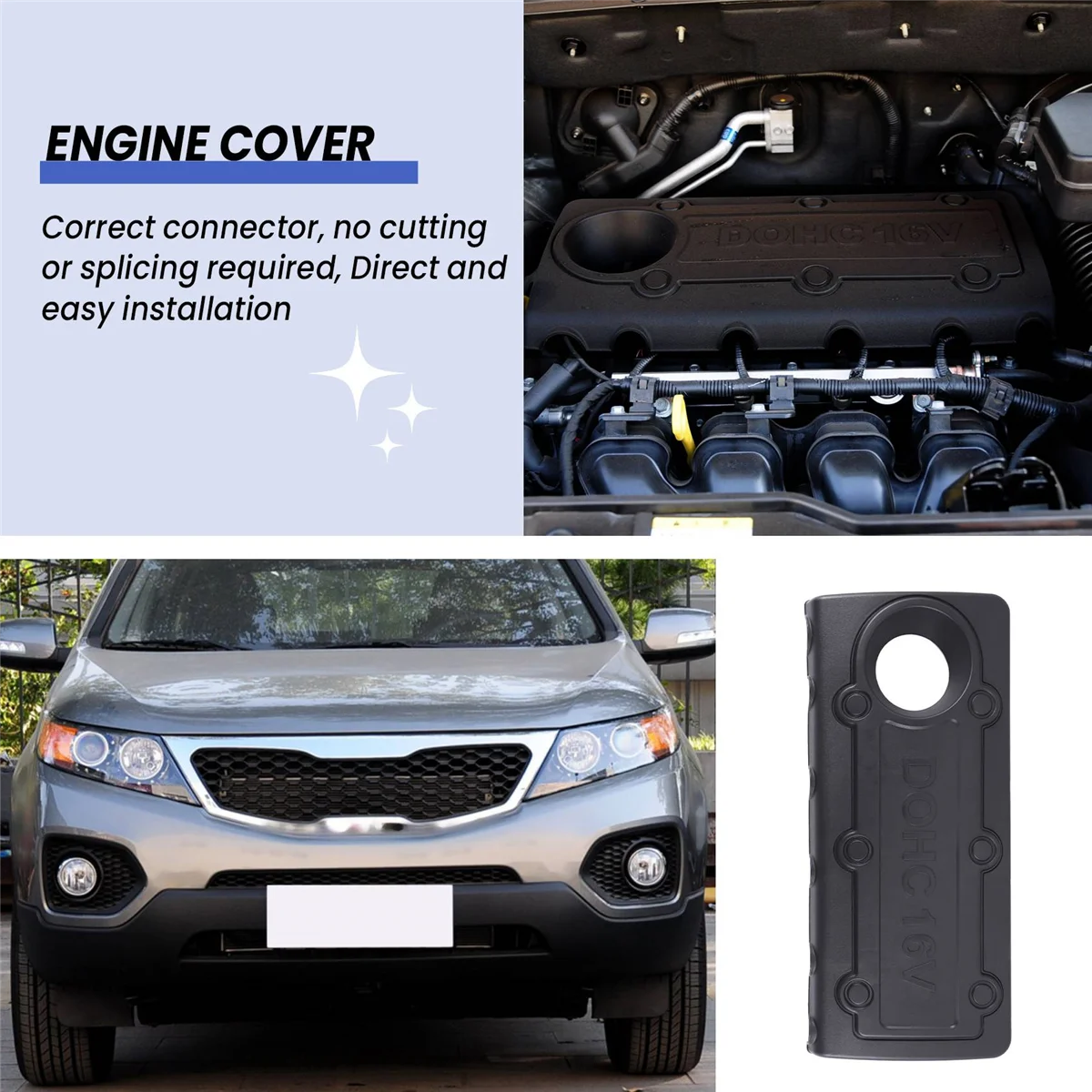 Верхняя крышка двигателя AT77 Крышка двигателя для Hyundai IX35 Tucson Sonata KIA SPORTAGE K5 292402 G000