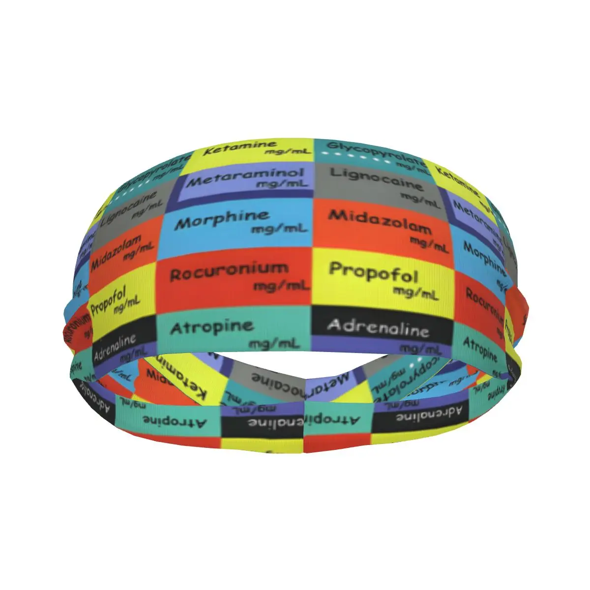 Medication    Label Athletic Headband Elastic Sweatbands Women Men Basketball Sports Gym Fitness Sweat Band Volleyball Tennis