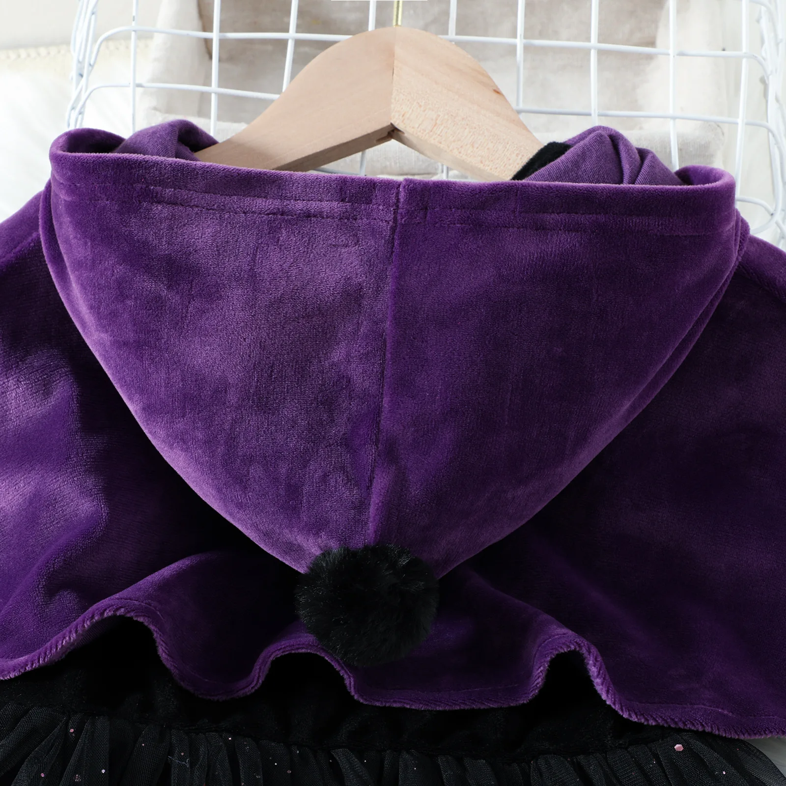 Prowow Kids Halloween Dresses For Girls Cloak and Princess Party Dress Purple Witch Baby Halloween Costume For Children