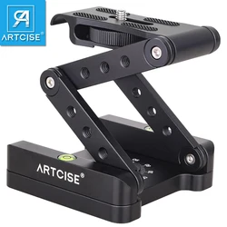 ARTCISE MH5 Z Flex Tilt Tripod Head Aluminum Alloy All Metal Flexible Folding 360°Panoramic for Canon Nikon Sony DSRL Camcorder