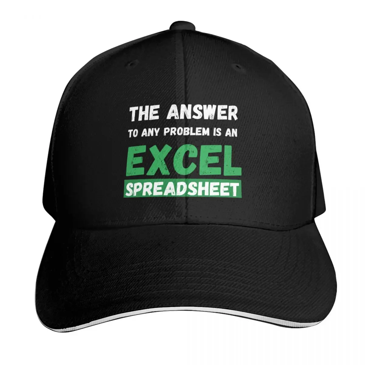 The answer to any problem is an excel spreadsheet Baseball Cap Men Women Casual Summer Sport Sun Cap