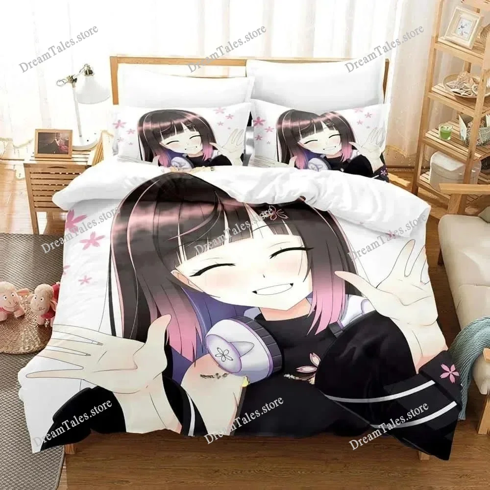 Hana Yomeguri Bedding Set Single Twin Full Queen King Size Bed Set Adult Kid Bedroom Duvet Cover Sets Kawaii Anime Bed Sheet Set
