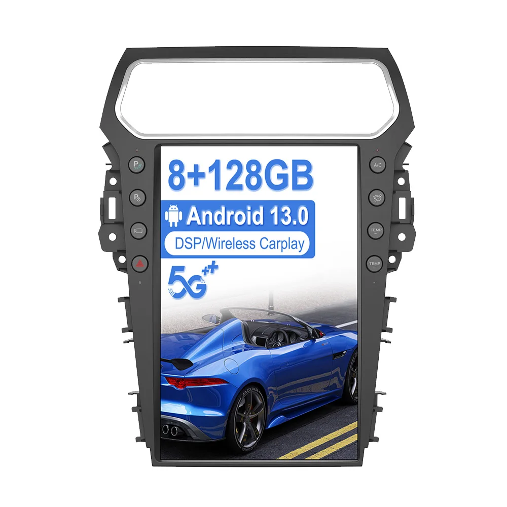 14.4 インチ クアルコム Android 13.0 カーラジオ フォード エクスプローラー 2011-2019 ステレオ交換用テスラ スタイル ダッシュ IPS タッチ スクリーン ナビ