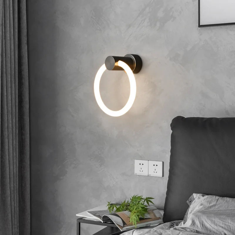 

Nordic Interior Art Hotel Bedhead Minimalist allcopper Wall Light LED Living Room Bedroom Background Wall Corridor Ceiling Ligt