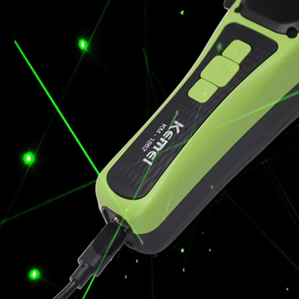 Kemei Professional Barber Hair Clipper Cordless Rechargeable Electric Hair Trimmer Men Hair Cutting Machine Grooming Kit 9000rpm
