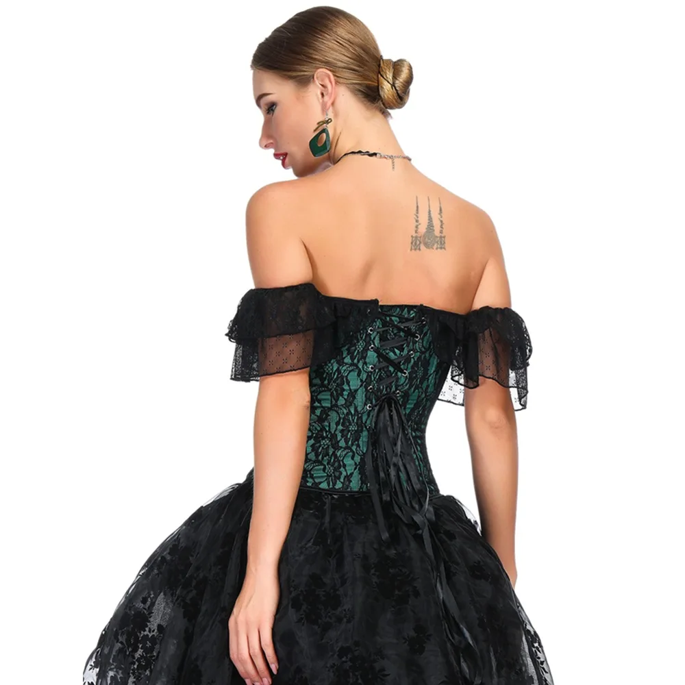 Corset Tops Off the Shoulder Sleeved Lace Royal Push Up Corsets