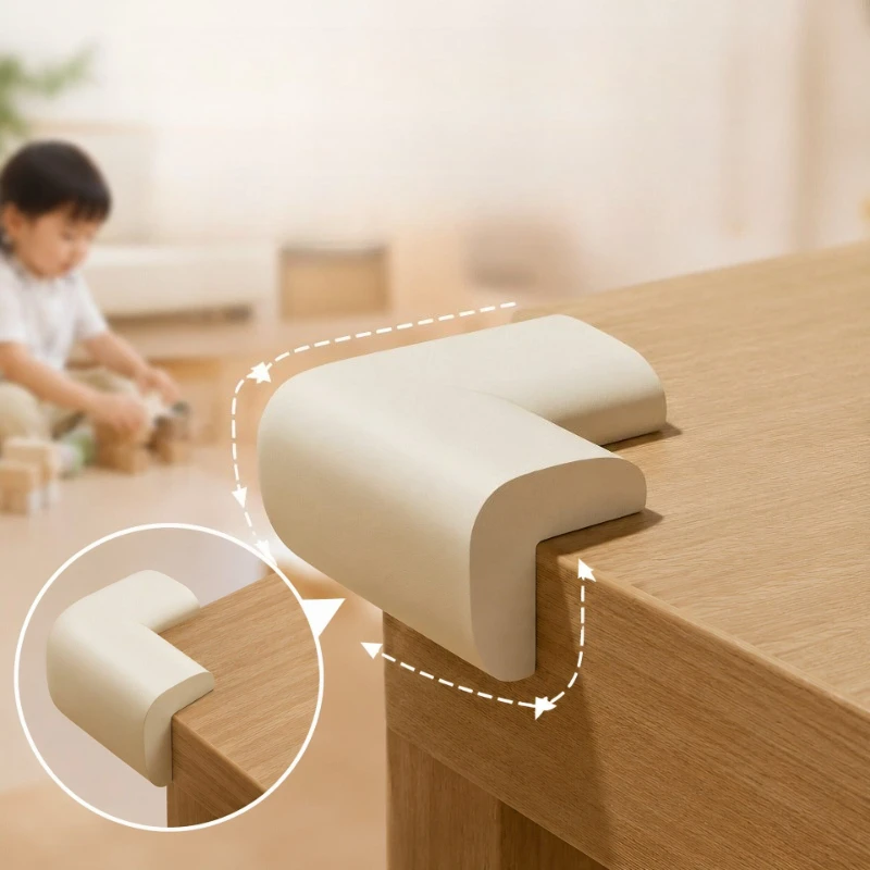 8PCS Anti-collision Baby Corner Protector Table Corner Cover With Sponge Edging Safety Children Protection For Home Furniture