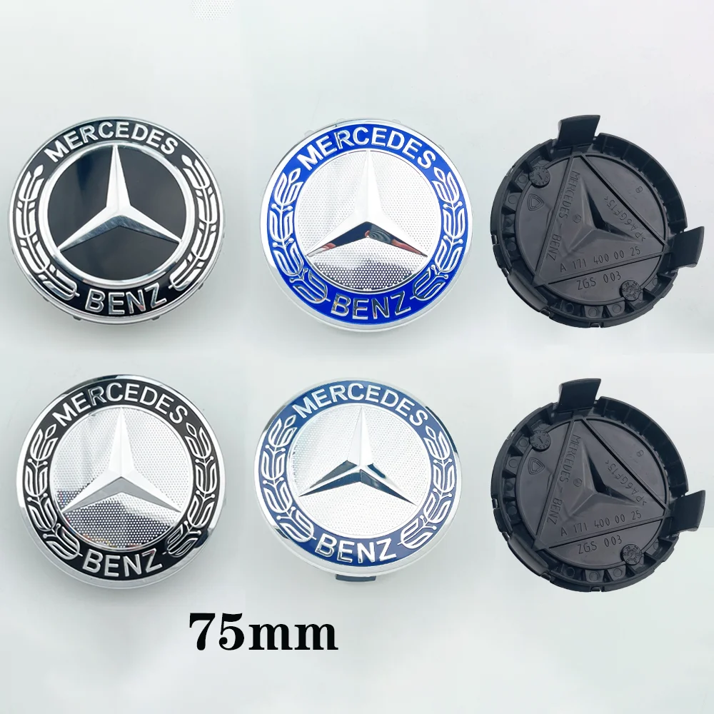 40Pcs 75mm Car A1714000025 Wheel Center Hub Caps Covers for Mercedes Benz A B C S Class AMG GLA CLA GLC W176 W221 W204 W205 W222