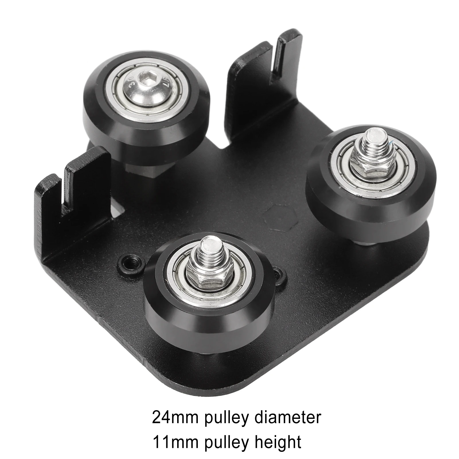 

3D Extruder Back Support Plate Extruder Back Support Plate 24mm Diameter 11mm Height V Type Metal Material Black for Cr 10S S4