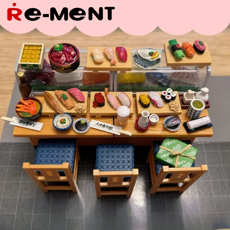 

In Stock Re-Ment Genuine Shitamachi'S Humanistic Sushi Miniature Scene Model Trendy Collection Model Cute Gifts Toys Blind Box