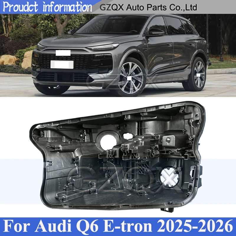 

CAPQX Front Headlight Base Cover For Audi Q6 E-tron 2025-2026 Head Light Back Lid Head Lamp Back House Headlamp Rear Shell