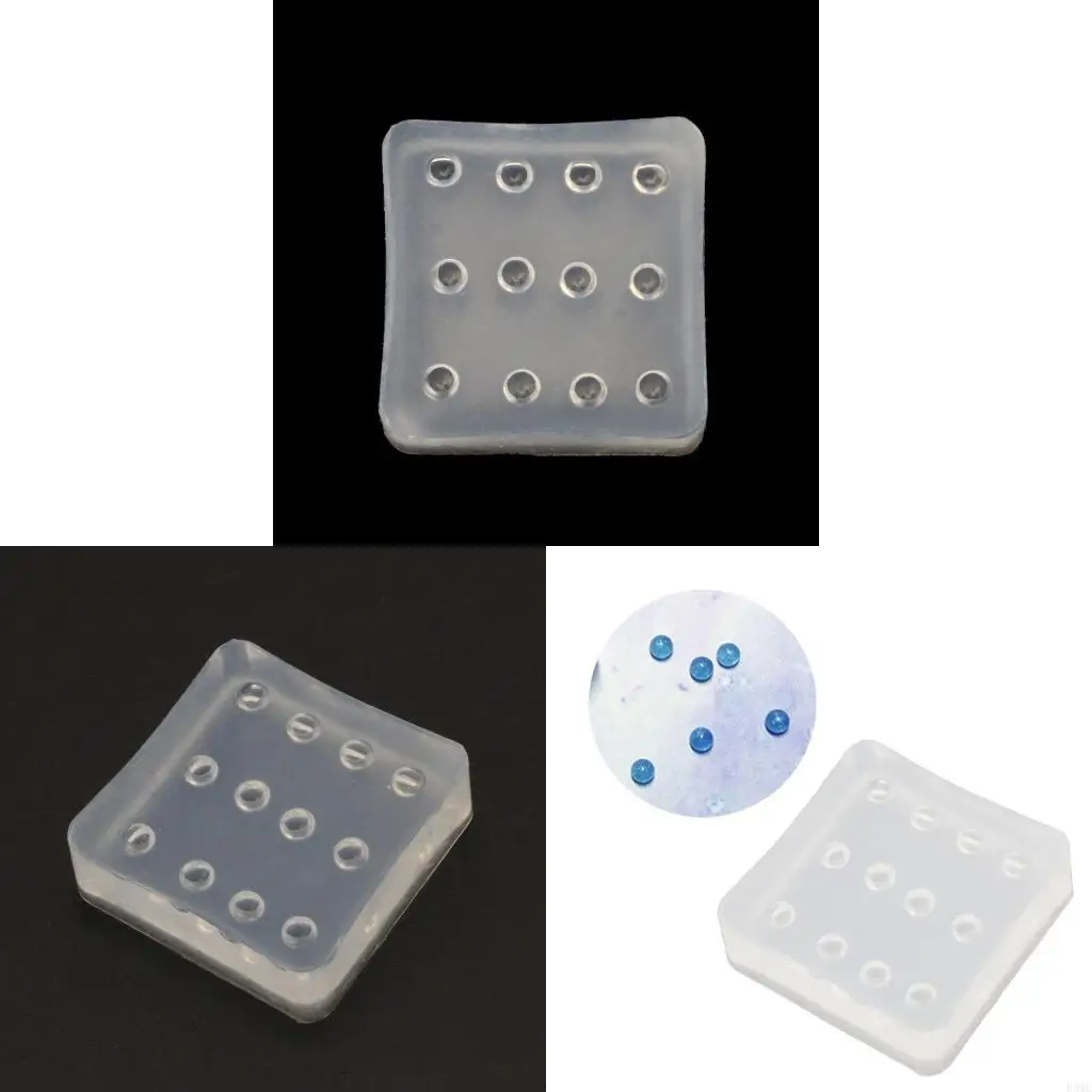 

R3MC Bead Silicone Molds Round Beads Resin Moldsd Mini Oval Pendant Epoxy Mold for DIY Jewelry Making Crafts Decor Supply