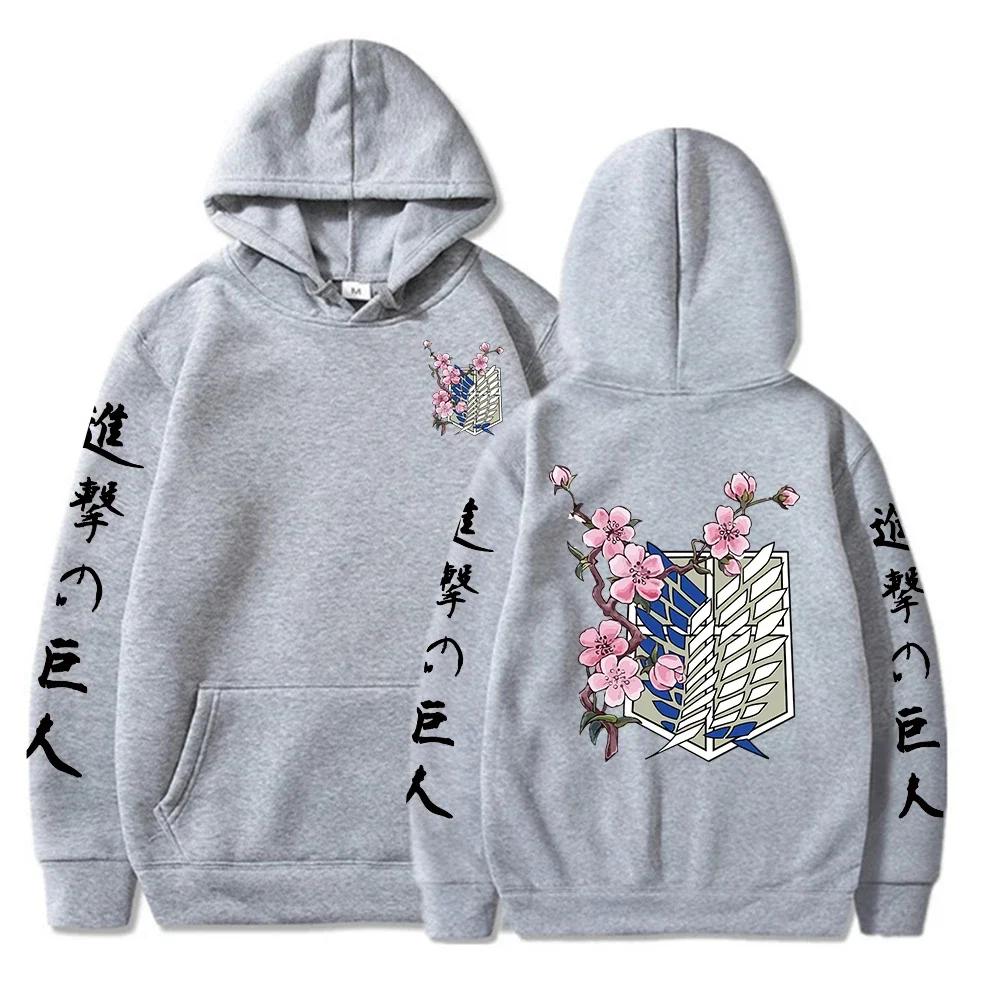 Otoño Invierno alas de la libertad Sakura de moda divertido estampado jerseys gráfico hombres mujeres sudaderas con capucha sudadera de gran tamaño ropa de calle