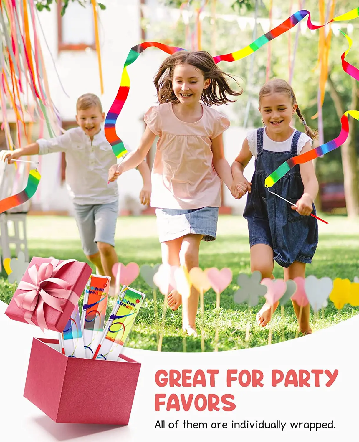 12/24 Pack Dance Ribbon Streamers,Birthday Party Favors for Kids,Gymnastics Ribbon,Classroom Encanto toys,Kids Dancing