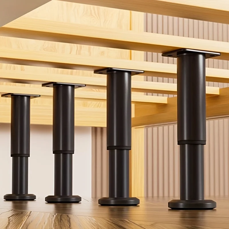 4PCS Adjustable Furniture Couch Cabinet Legs , Heavy Duty Adjustable Height Replacement Legs for Dresser/Sofa/Bed/Chair
