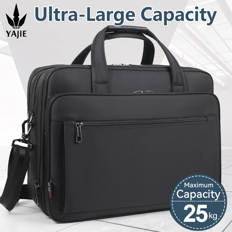 

Large-capacity business briefcase 15.6 inch 17 19 inches laptop bag men's waterproof canvas document bag work office bag offical