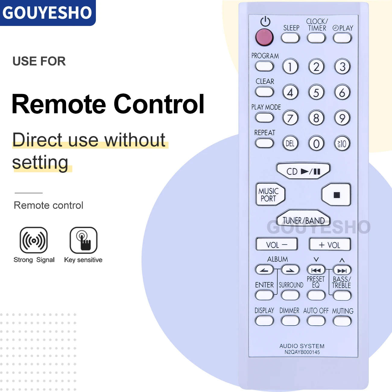 New Remote Control For Panasonic N2QAYB000145 SC-PM4DB CD Stereo Audio System