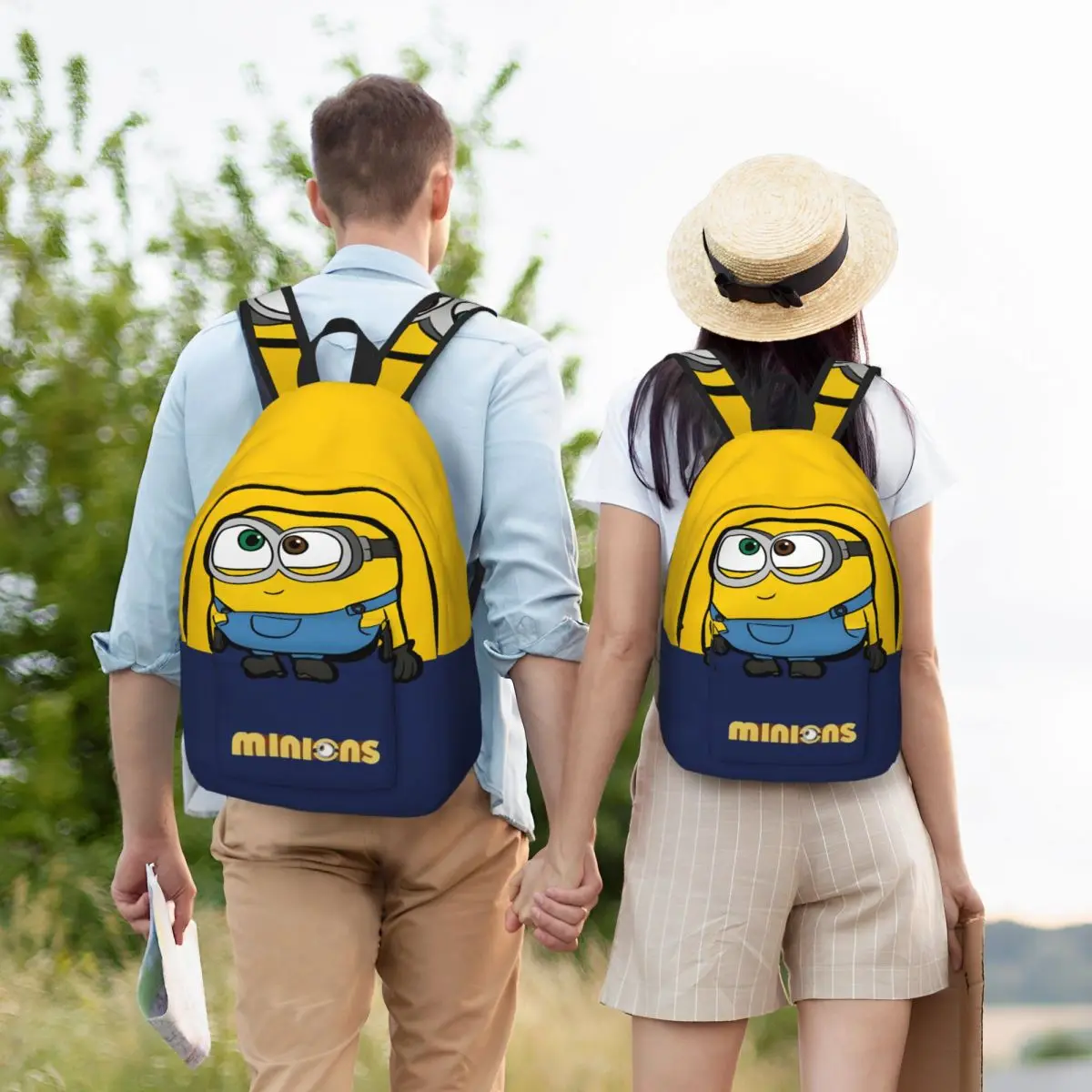 Minion Bob Kindergarten Bag Despicable Me Minions High School Students Personalised Campus For Gifts Zipper Closure Laptop Bag