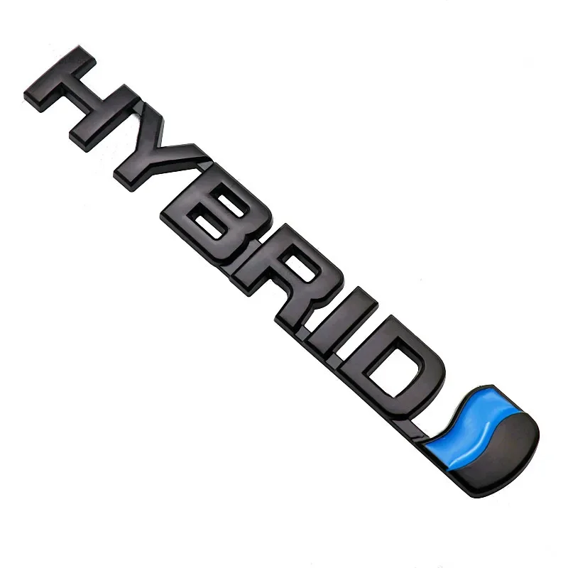 Stereo Metal HYBRID Logo Sticker Waterproof Rear Tailgate Decal Hybrid Mod Appearance Parts For Toyota Prius  RAV4 All Series