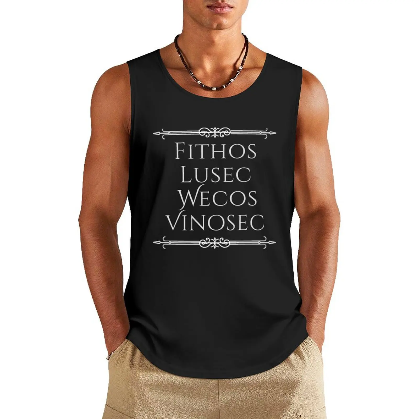 Fithos Lusec Wecos Vinosec Tank Top Top summer Men gym sportswear Men's t-shirt