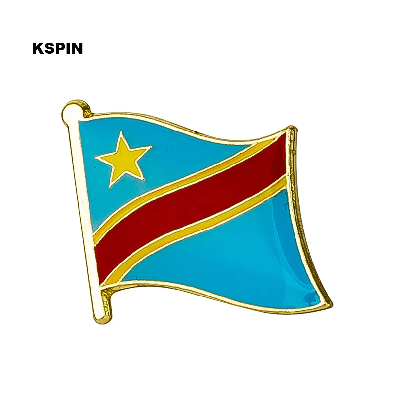 

Congo Flag Badge Symbol Pin Metal Badges Decorative Brooch Pins for Clothes Brooch Jewelry